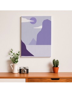 Cuadro Abstracto Paisaje 35x50cm Lienzografía Diseño 0375 2