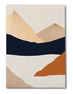 Cuadro Abstracto Paisaje 35x50cm Lienzografía Diseño 0376