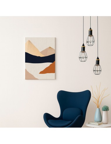 Cuadro Abstracto Paisaje 35x50cm Lienzografía Diseño 0376