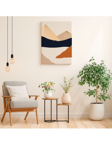 Cuadro Abstracto Paisaje 35x50cm Lienzografía Diseño 0376