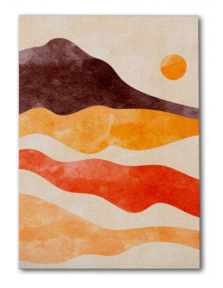Cuadro Abstracto Paisaje 35x50cm Lienzografía Diseño 0377
