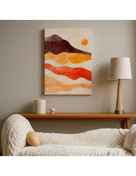Cuadro Abstracto Paisaje 35x50cm Lienzografía Diseño 0377