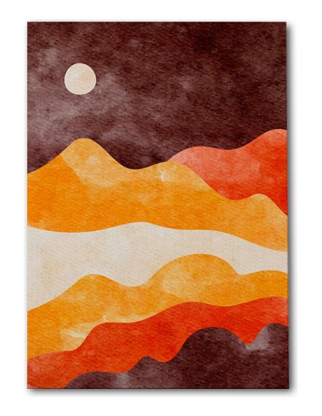 Cuadro Abstracto Paisaje 35x50cm Lienzografía Diseño 0378