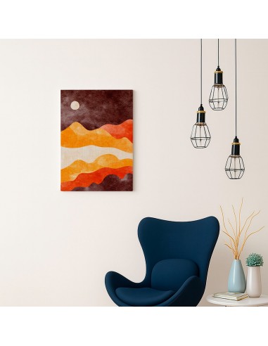 Cuadro Abstracto Paisaje 35x50cm Lienzografía Diseño 0378