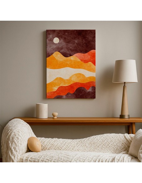 Cuadro Abstracto Paisaje 35x50cm Lienzografía Diseño 0378