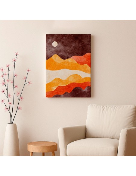 Cuadro Abstracto Paisaje 35x50cm Lienzografía Diseño 0378