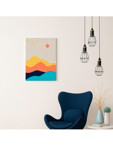 Cuadro Abstracto Paisaje 35x50cm Lienzografía Diseño 0381