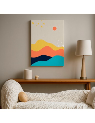Cuadro Abstracto Paisaje 35x50cm Lienzografía Diseño 0381