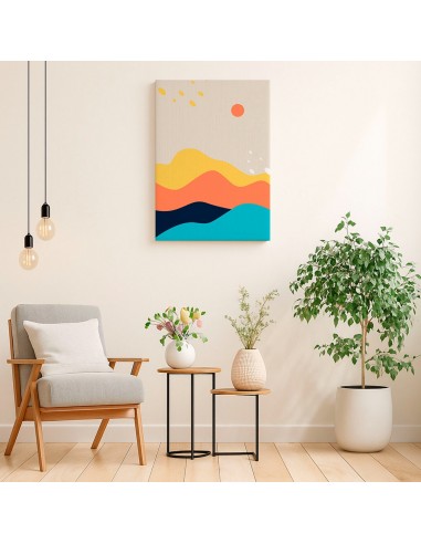 Cuadro Abstracto Paisaje 35x50cm Lienzografía Diseño 0381