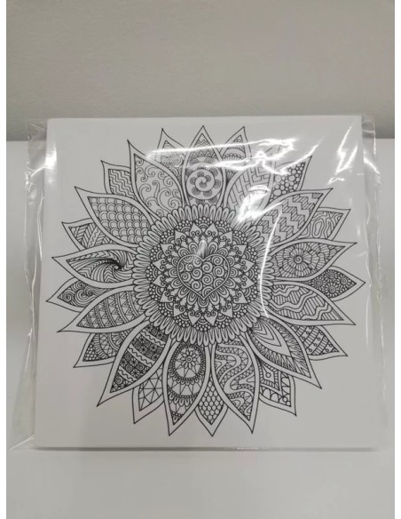 Cuadro En Lienzo Para Pintar Mandalas Pack X 10 Unidades