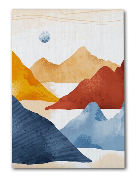 Cuadro Abstracto Paisaje 35x50cm Lienzografía Diseño 0382