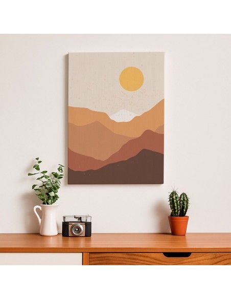 Cuadro Abstracto Paisaje 35x50cm Lienzografía Diseño 0383