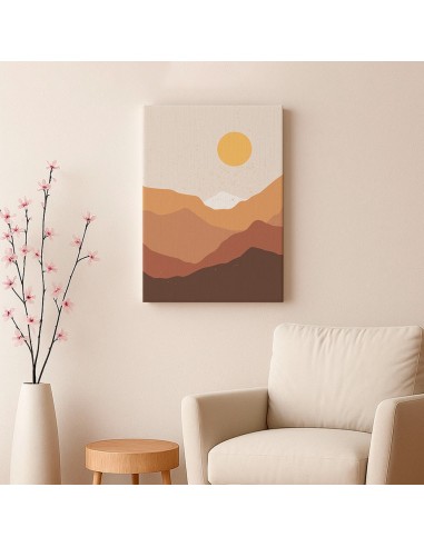Cuadro Abstracto Paisaje 35x50cm Lienzografía Diseño 0383