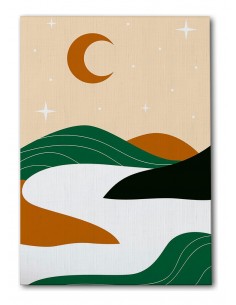 Cuadro Abstracto Paisaje 35x50cm Lienzografía Diseño 0384