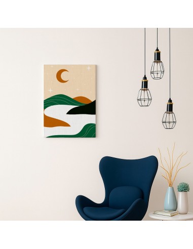 Cuadro Abstracto Paisaje 35x50cm Lienzografía Diseño 0384