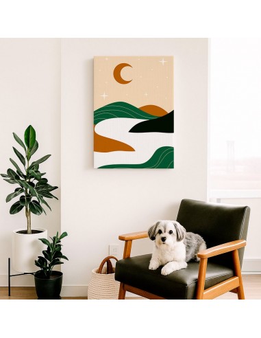 Cuadro Abstracto Paisaje 35x50cm Lienzografía Diseño 0384