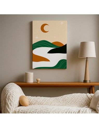 Cuadro Abstracto Paisaje 35x50cm Lienzografía Diseño 0384