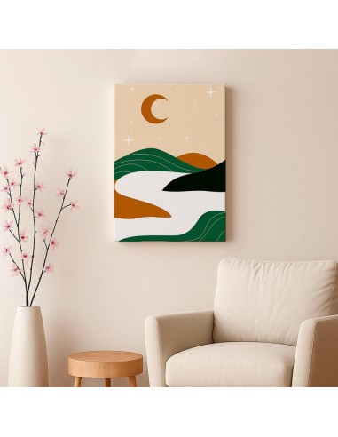 Cuadro Abstracto Paisaje 35x50cm Lienzografía Diseño 0384