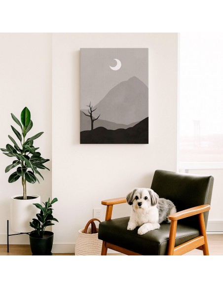 Cuadro Abstracto Paisaje 35x50cm Lienzografía Diseño 0385