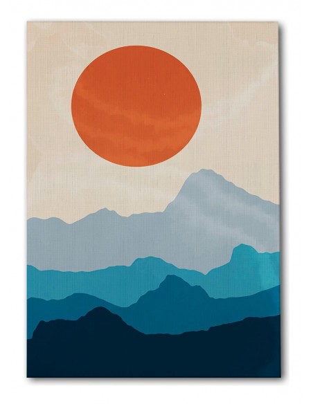 Cuadro Abstracto Paisaje 35x50cm Lienzografía Diseño 0387