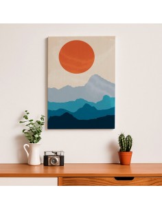 Cuadro Abstracto Paisaje 35x50cm Lienzografía Diseño 0387 2