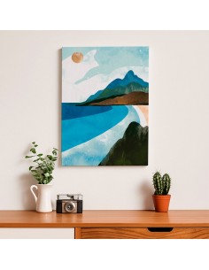 Cuadro Abstracto Paisaje 35x50cm Lienzografía Diseño 0392 2