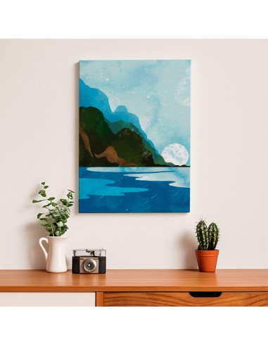 Cuadro Abstracto Paisaje 35x50cm Lienzografía Diseño 0393