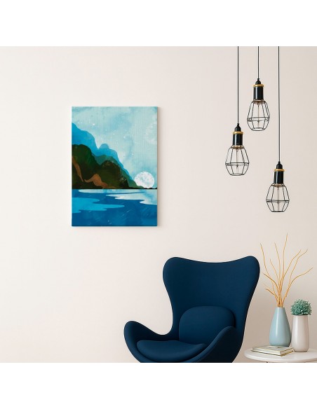 Cuadro Abstracto Paisaje 35x50cm Lienzografía Diseño 0393