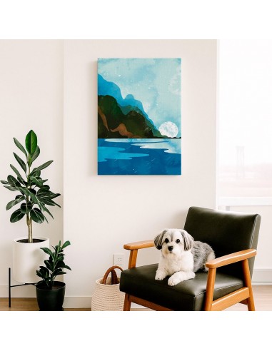 Cuadro Abstracto Paisaje 35x50cm Lienzografía Diseño 0393