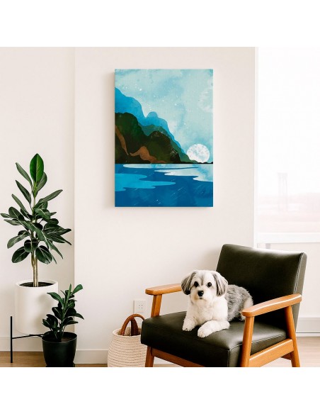 Cuadro Abstracto Paisaje 35x50cm Lienzografía Diseño 0393