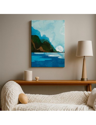 Cuadro Abstracto Paisaje 35x50cm Lienzografía Diseño 0393