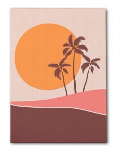 Cuadro Abstracto Paisaje 35x50cm Lienzografía Diseño 0394