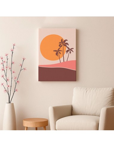 Cuadro Abstracto Paisaje 35x50cm Lienzografía Diseño 0394