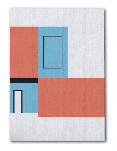 Cuadro Abstracto Arquitectura 35x50cm Lienzografía D0396