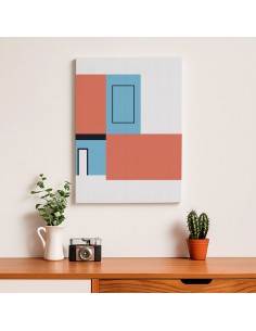 Cuadro Abstracto Arquitectura 35x50cm Lienzografía D0396 2