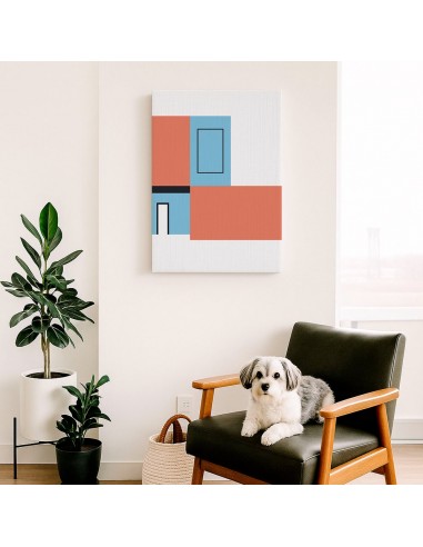 Cuadro Abstracto Arquitectura 35x50cm Lienzografía D0396