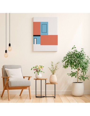 Cuadro Abstracto Arquitectura 35x50cm Lienzografía D0396
