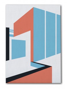 Cuadro Abstracto Arquitectura 35x50cm Lienzografía D0397