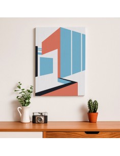 Cuadro Abstracto Arquitectura 35x50cm Lienzografía D0397 2
