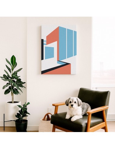 Cuadro Abstracto Arquitectura 35x50cm Lienzografía D0397