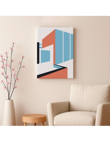 Cuadro Abstracto Arquitectura 35x50cm Lienzografía D0397