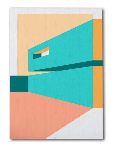 Cuadro Abstracto Arquitectura 35x50cm Lienzografía D0398