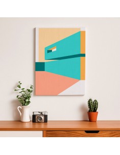 Cuadro Abstracto Arquitectura 35x50cm Lienzografía D0398 2