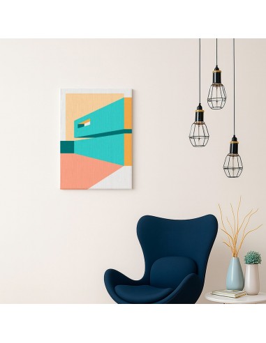 Cuadro Abstracto Arquitectura 35x50cm Lienzografía D0398