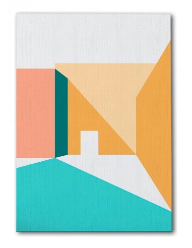 Cuadro Abstracto Arquitectura 35x50cm Lienzografía D0399