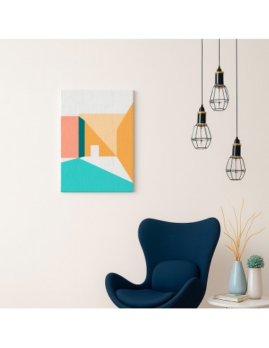Cuadro Abstracto Arquitectura 35x50cm Lienzografía D0399