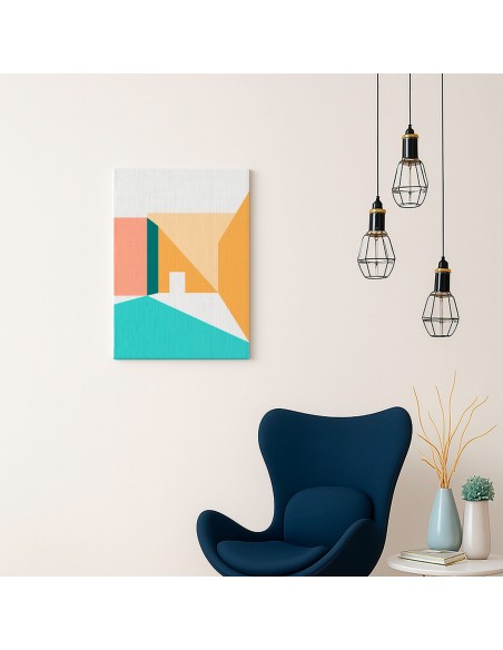 Cuadro Abstracto Arquitectura 35x50cm Lienzografía D0399