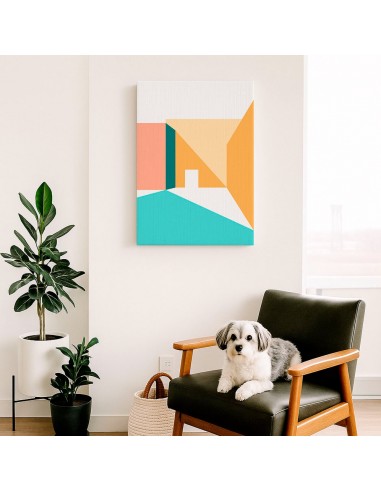 Cuadro Abstracto Arquitectura 35x50cm Lienzografía D0399