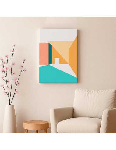 Cuadro Abstracto Arquitectura 35x50cm Lienzografía D0399