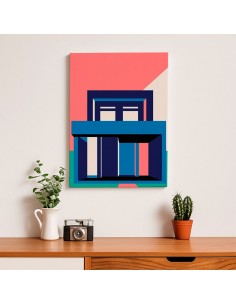 Cuadro Abstracto Arquitectura 35x50cm Lienzografía D0400 2